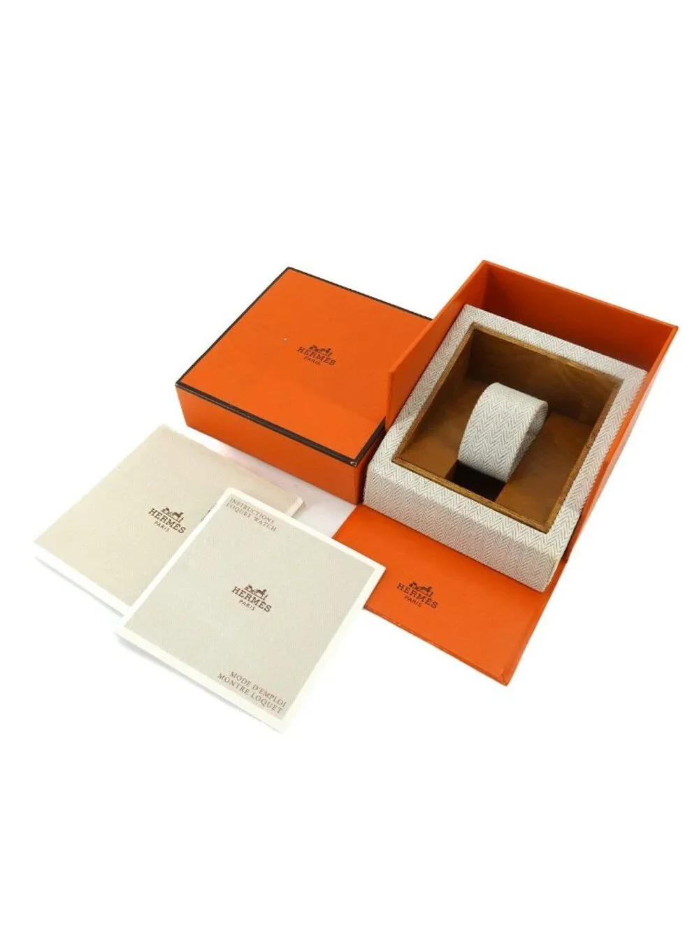 Hermes Clipper Watch Date White Quartz
